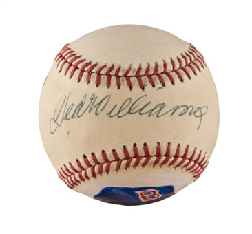 Ted Williams Signed Portrait Ball